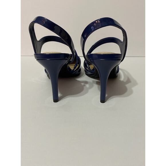 NWOB LIZ CLAIBORNE WOMENS 8.5 Navy Blue Patent Leather Pumps Office Career NEW - Picture 4 of 6